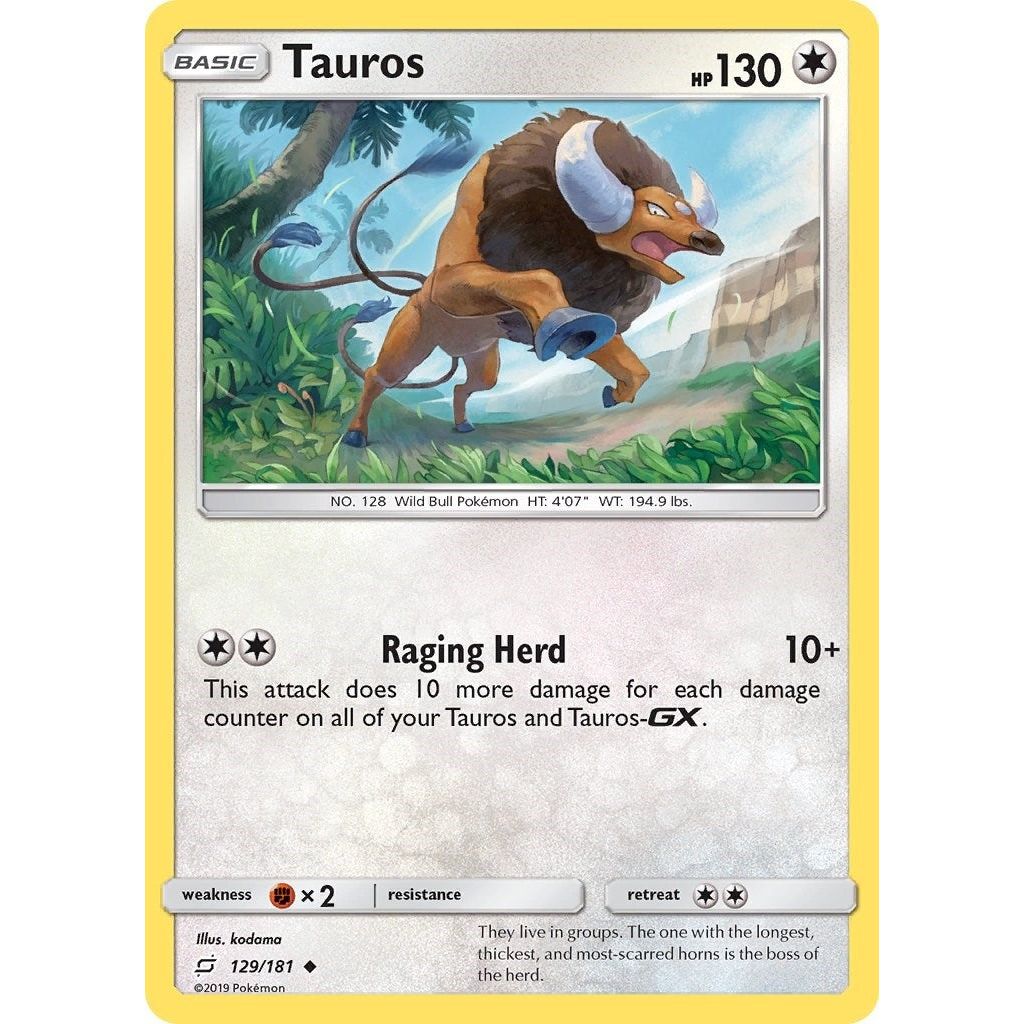 Image for Tauros (129/181) (SM9) - Pokemon