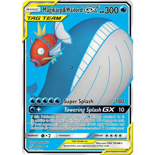 Image for Magikarp & Wailord GX (Full Art) (160/181) (SM9) - Pokemon