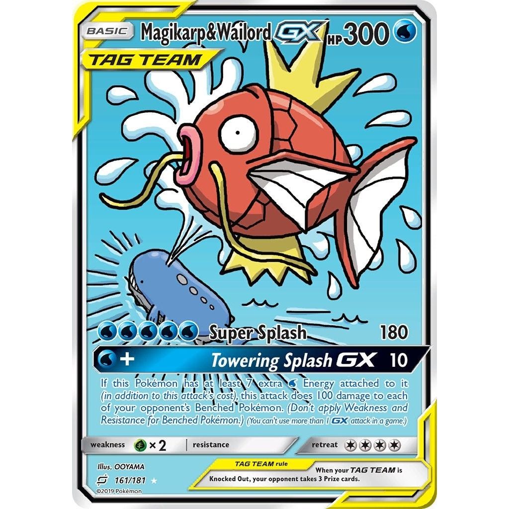 Image for Magikarp & Wailord GX (Alternate Full Art) (161/181) (SM9) - Pokemon