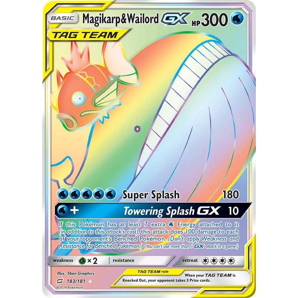 Image for Magikarp & Wailord GX (Secret) (183/181) (SM9) - Pokemon