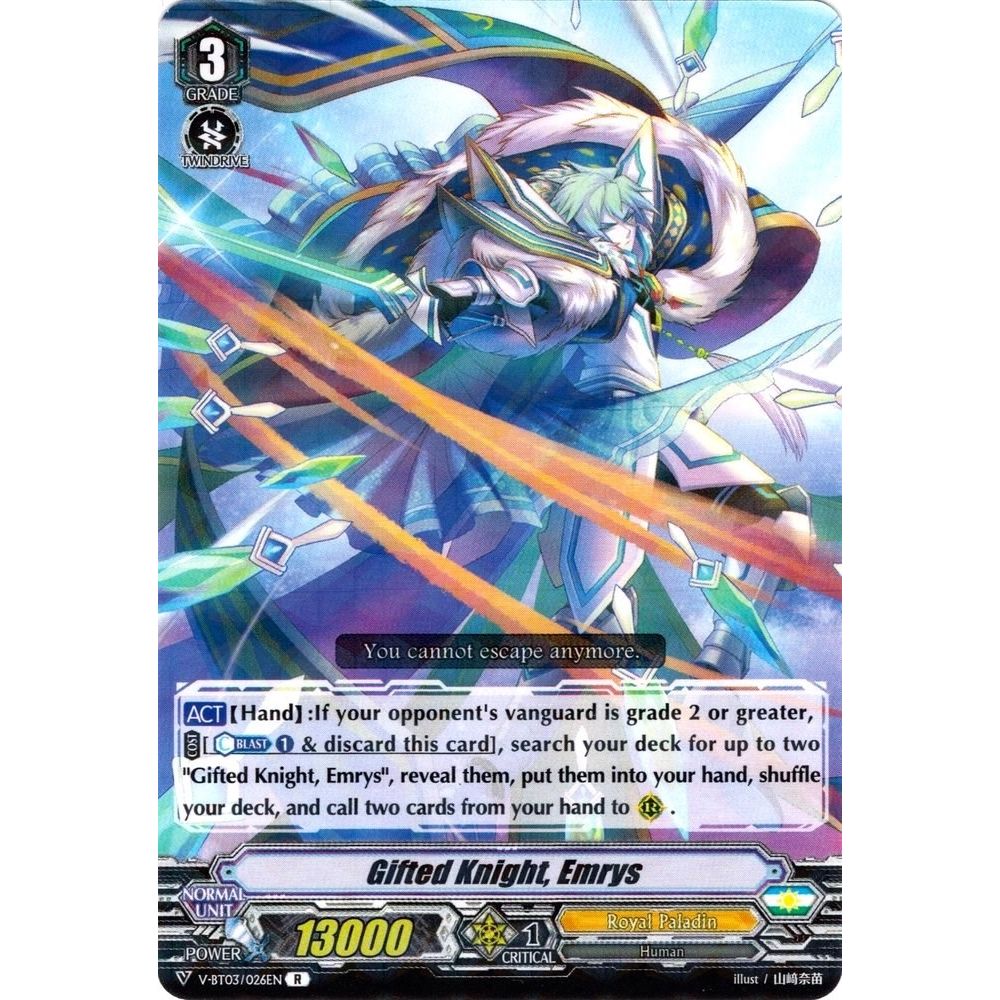 Image for Gifted Knight, Emrys (V-BT03/026EN) (V-BT03) - Cardfight Vanguard