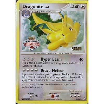 Image for Dragonite - 2/146 (National Championships) [Staff] (002/146) (PR) - Pokemon