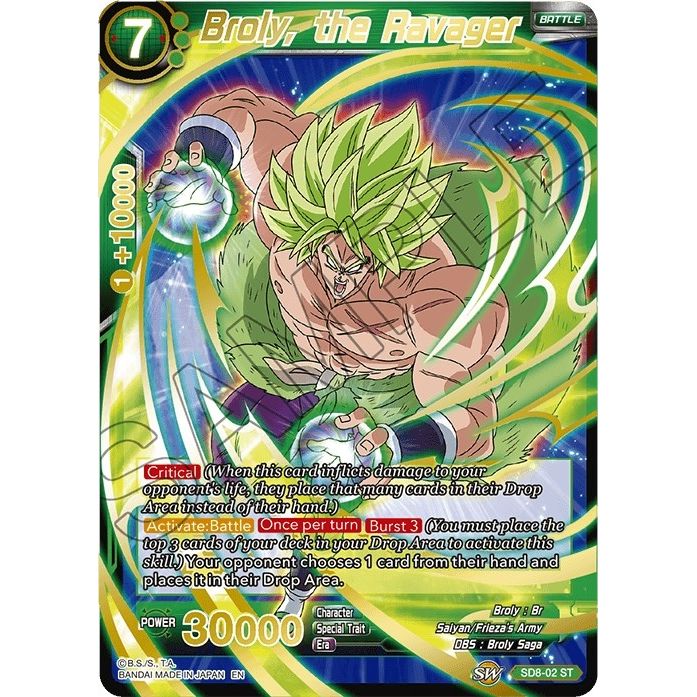 Image for Broly, the Ravager (SD8-02) (DBS-B06) - Dragon Ball Super: Masters