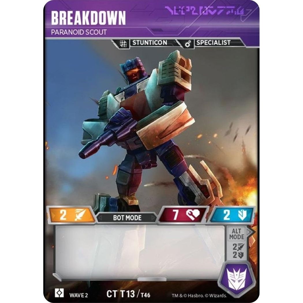 Image for Breakdown - Paranoid Scout (13) (TRW2) - Transformers TCG