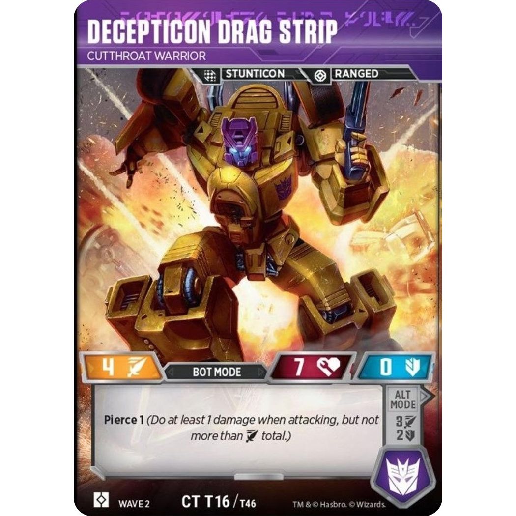 Image for Decepticon Drag Strip - Cutthroat Warrior (16) (TRW2) - Transformers TCG