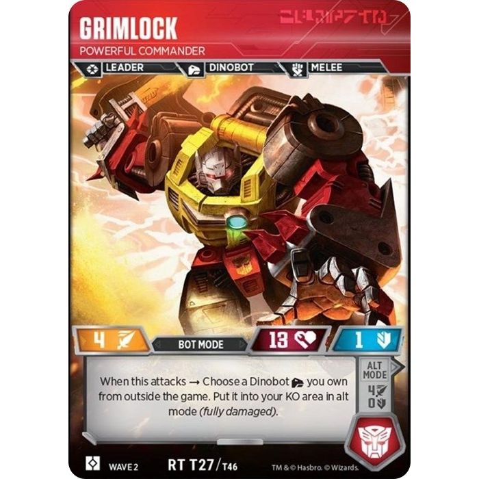 Image for Grimlock - Powerful Commander (27) (TRW2) - Transformers TCG