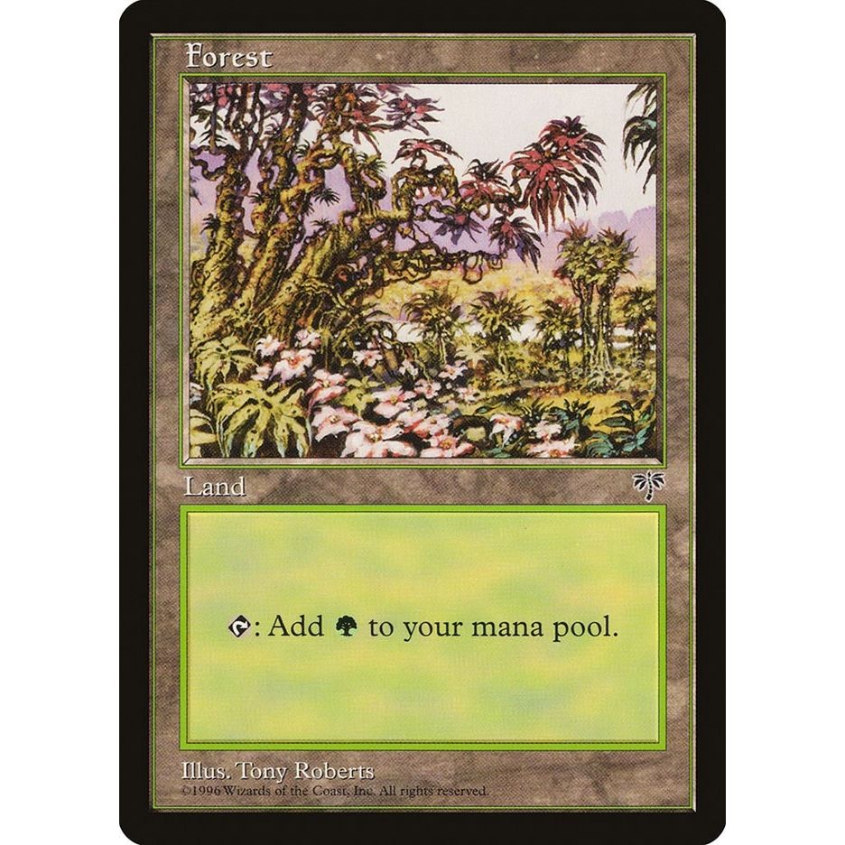 Image for Forest (Red Tree Leaves) (MIR) - Magic: The Gathering