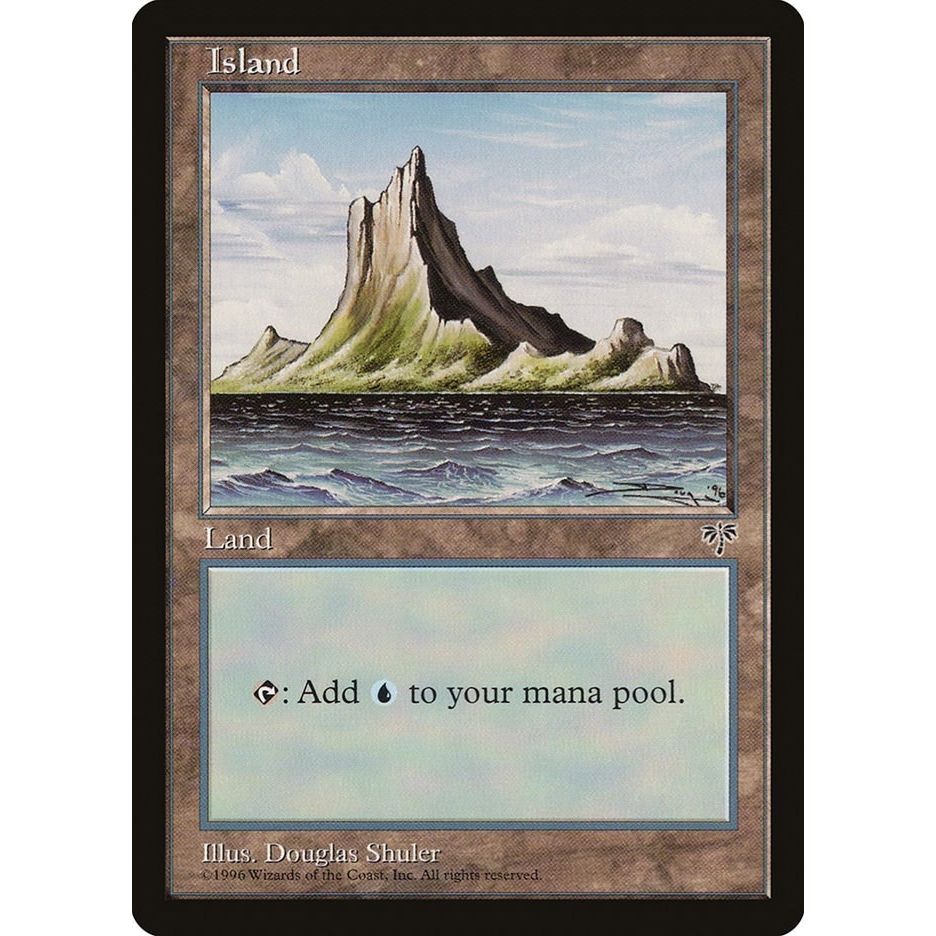 Image for Island (Off-Center Spire) (MIR) - Magic: The Gathering
