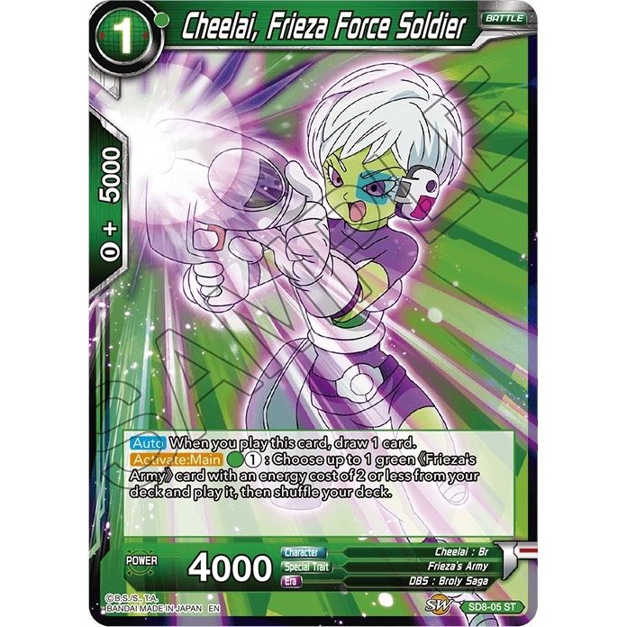 Image for Cheelai, Frieza Force Soldier (SD8-05) (DBS-B06) - Dragon Ball Super: Masters