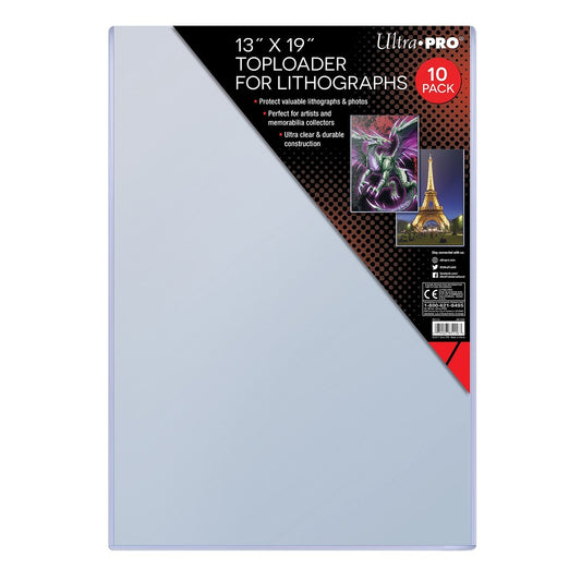 Image for 13" x 19" Clear Lithograph Sized Toploader (10-Count) - Collectible Storage