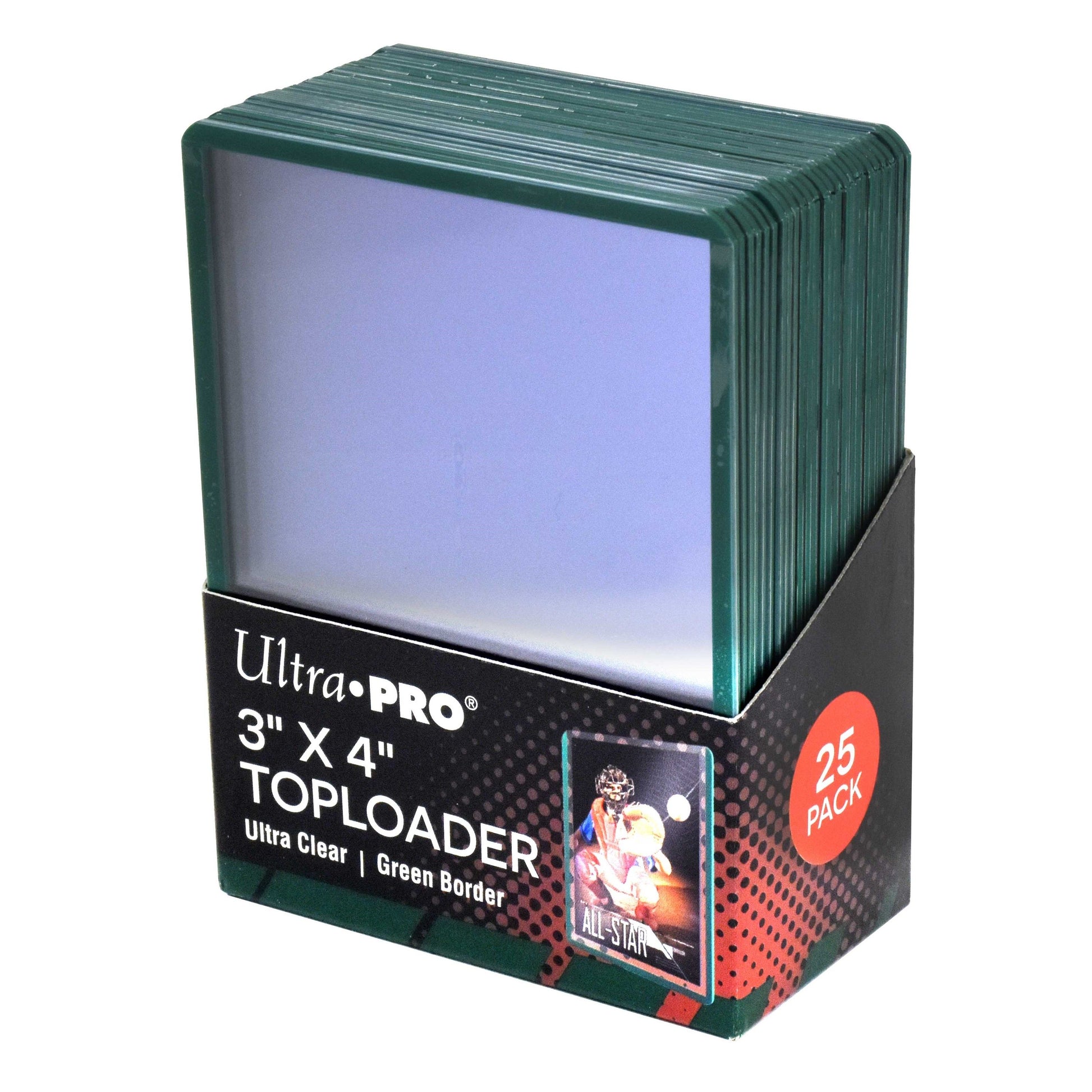 Image for 3" x 4" Green Border Toploader (25-Count) - Collectible Storage