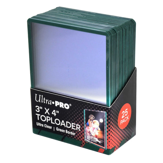 Image for 3" x 4" Green Border Toploader (25-Count) - Collectible Storage