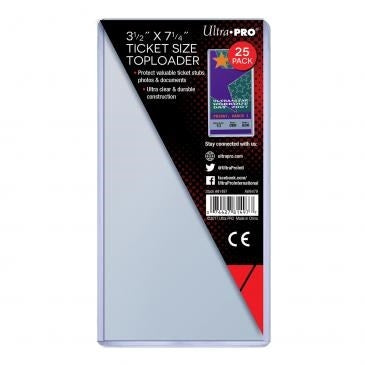 Image for 3.5" x 7.1" Ticket Toploader (25-Count) - Collectible Storage
