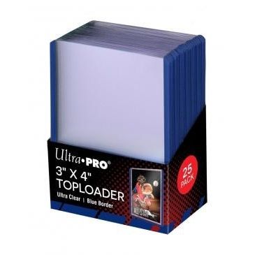 Image for 3" x 4" Blue Border Toploader (25-Count) - Collectible Storage