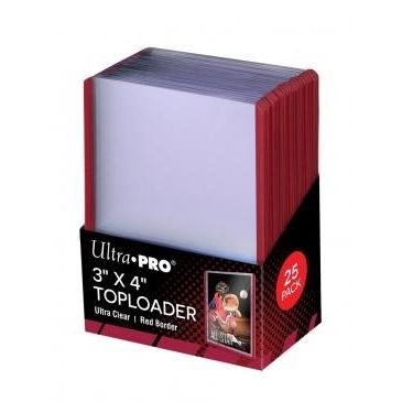 Image for 3" x 4" Red Border Toploader (25-Count) - Collectible Storage