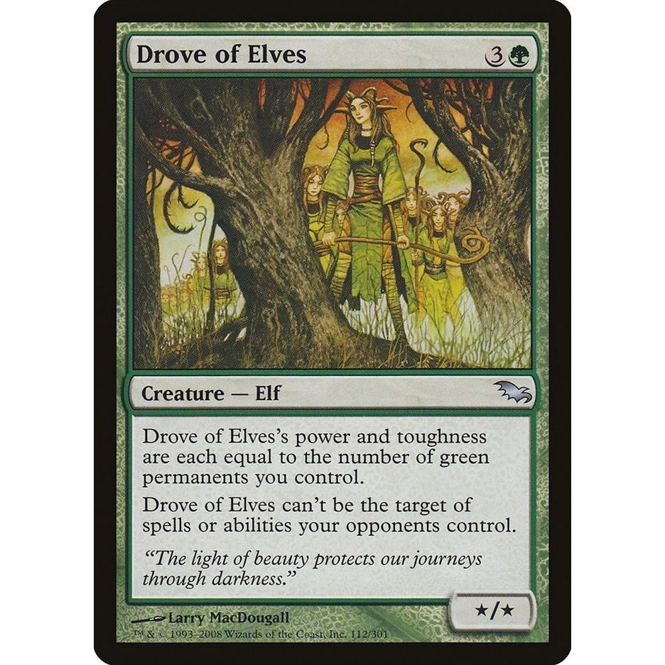 Image for Drove of Elves (112) (SHM) - Magic: The Gathering