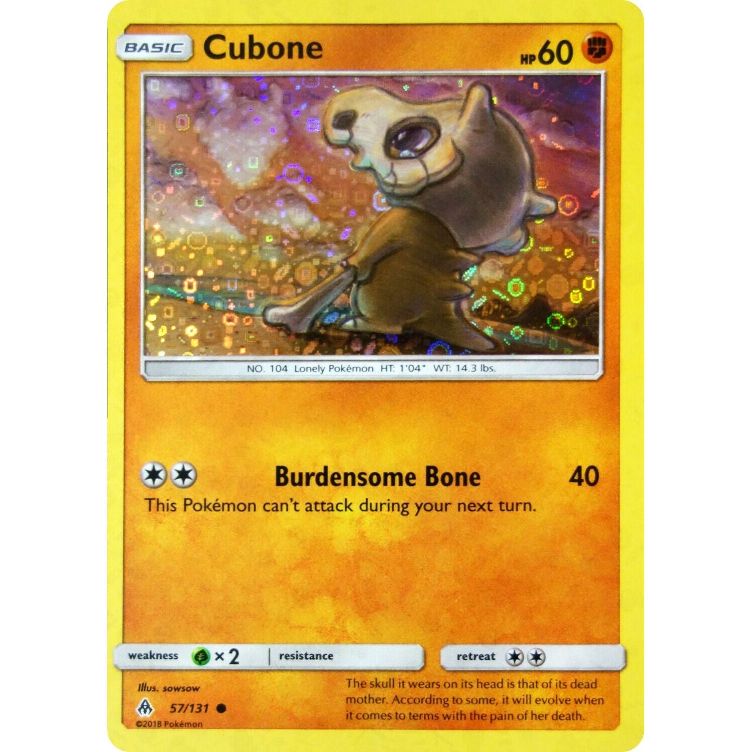Image for Cubone - 57/131 (General Mills Promo) (057/131) (MCAP) - Pokemon