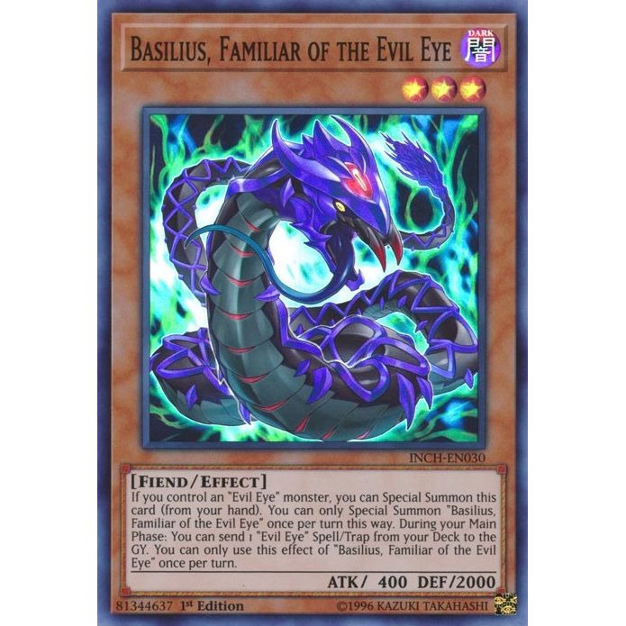 Image for Basilius, Familiar of the Evil Eye (INCH-EN030) (INCH) - YuGiOh