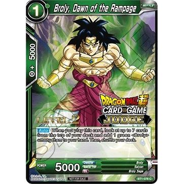 Image for Broly, Dawn of the Rampage (Level 2) (BT1-076) (JPR) - Dragon Ball Super: Masters