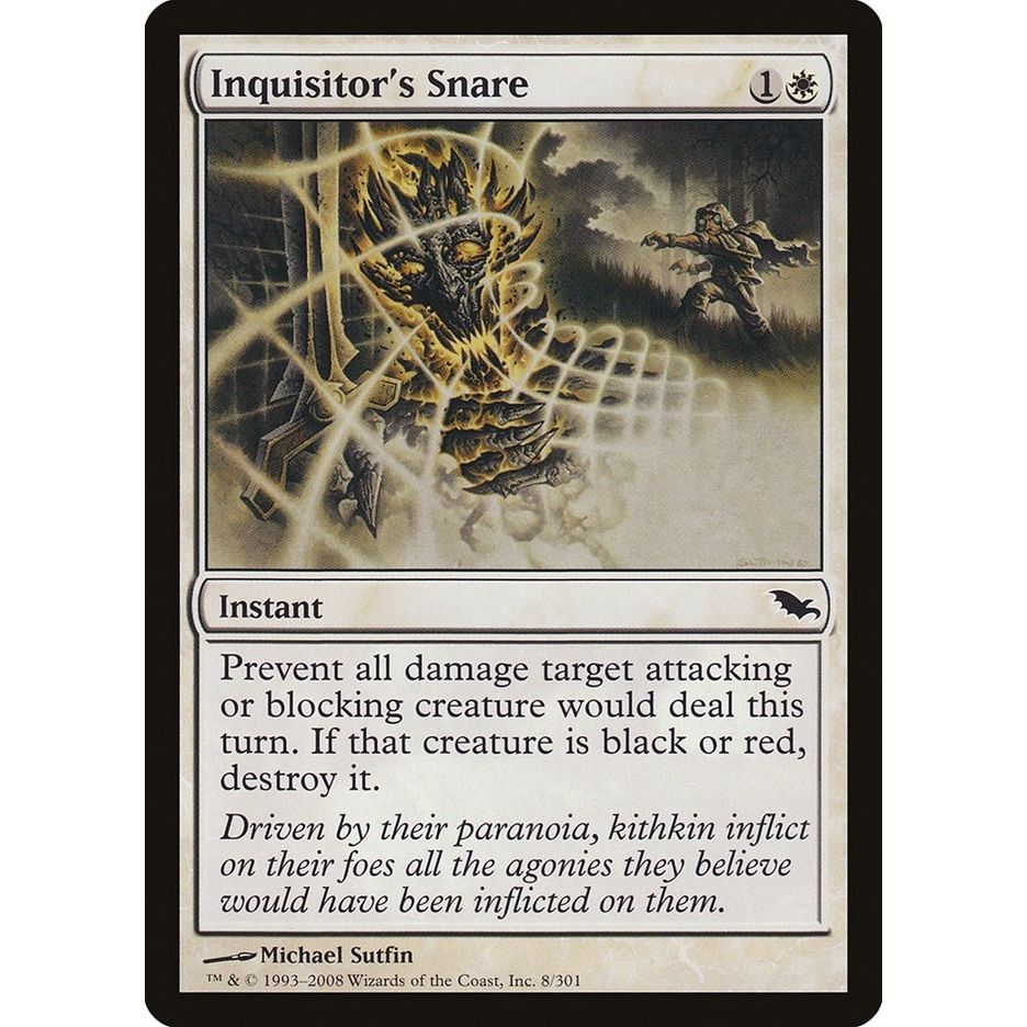 Image for Inquisitor's Snare (8) (SHM) - Magic: The Gathering