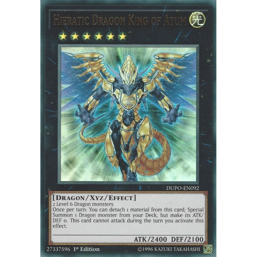 Image for Hieratic Dragon King of Atum (DUPO-EN092) (DUPO) - YuGiOh