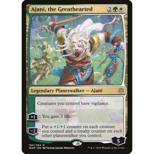 Image for Ajani, the Greathearted (184) (WAR) - Magic: The Gathering