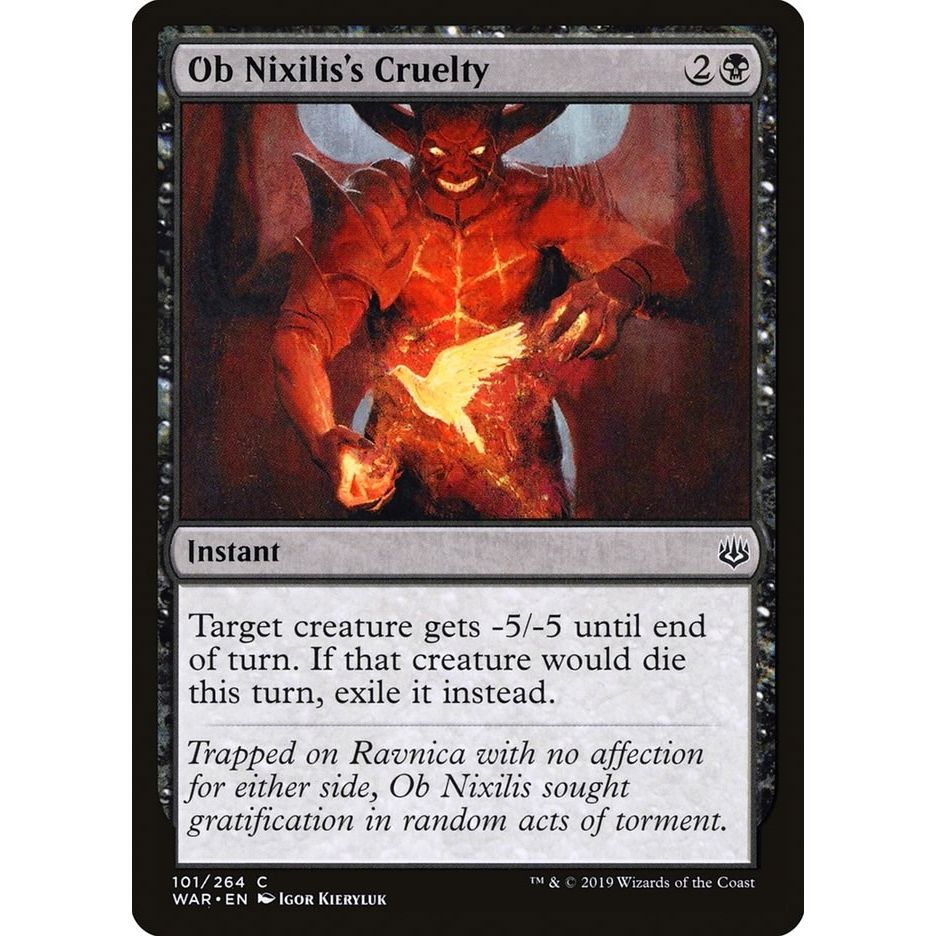 Image for Ob Nixilis's Cruelty (101) (WAR) - Magic: The Gathering