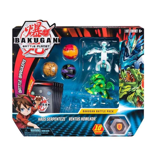 Image for Bakugan Battle Pack 5-Pack - Haos Serpenteze and Ventus Howlkor - Bakugan TCG