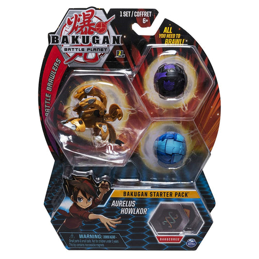 Image for Bakugan Starter 3-Pack - Aurelus Howlkor - Bakugan TCG
