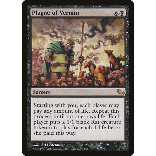 Image for Plague of Vermin (73) (SHM) - Magic: The Gathering