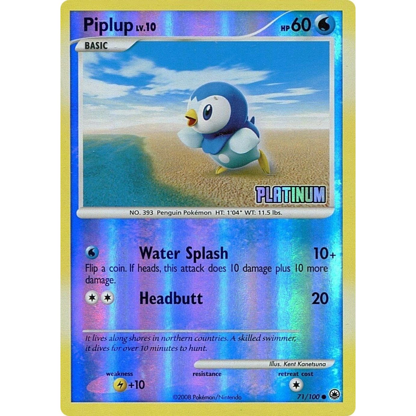 Image for Piplup - 71/100 [Platinum] (071/100) (BKP) - Pokemon