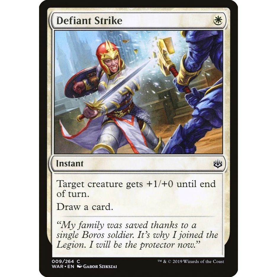 Image for Defiant Strike (9) (WAR) - Magic: The Gathering