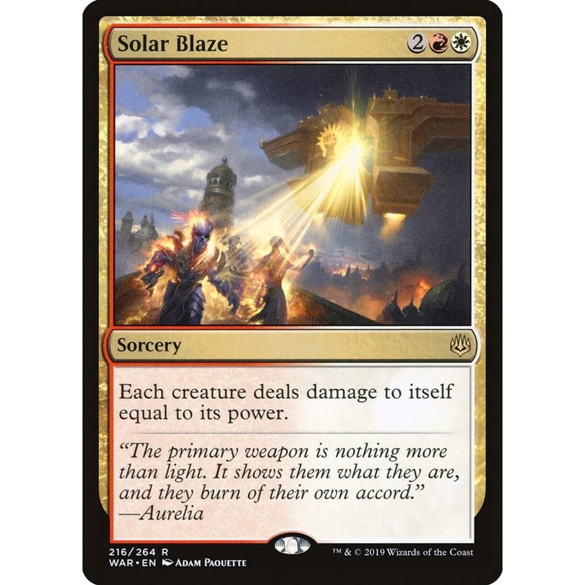 Image for Solar Blaze (216) (WAR) - Magic: The Gathering