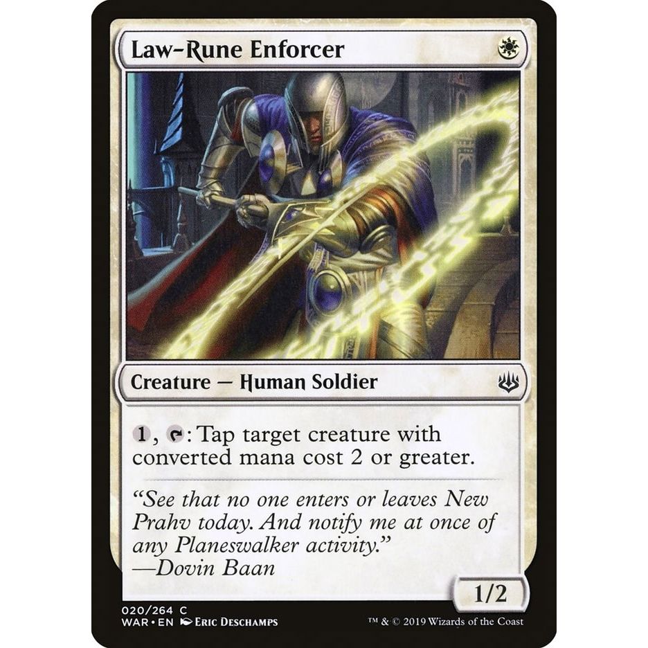 Image for Law-Rune Enforcer (20) (WAR) - Magic: The Gathering