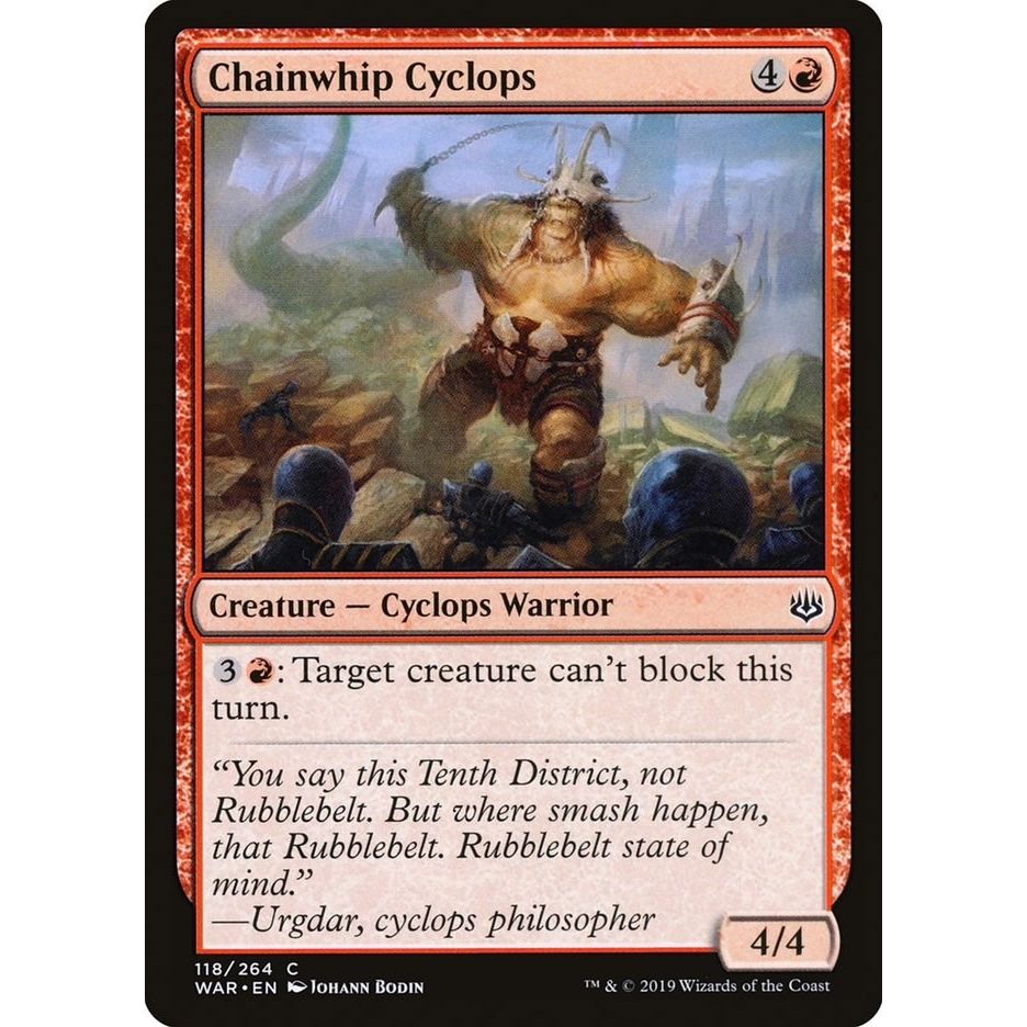 Image for Chainwhip Cyclops (118) (WAR) - Magic: The Gathering