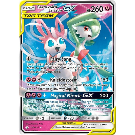 Image for Gardevoir & Sylveon GX (130/214) (SM10) - Pokemon