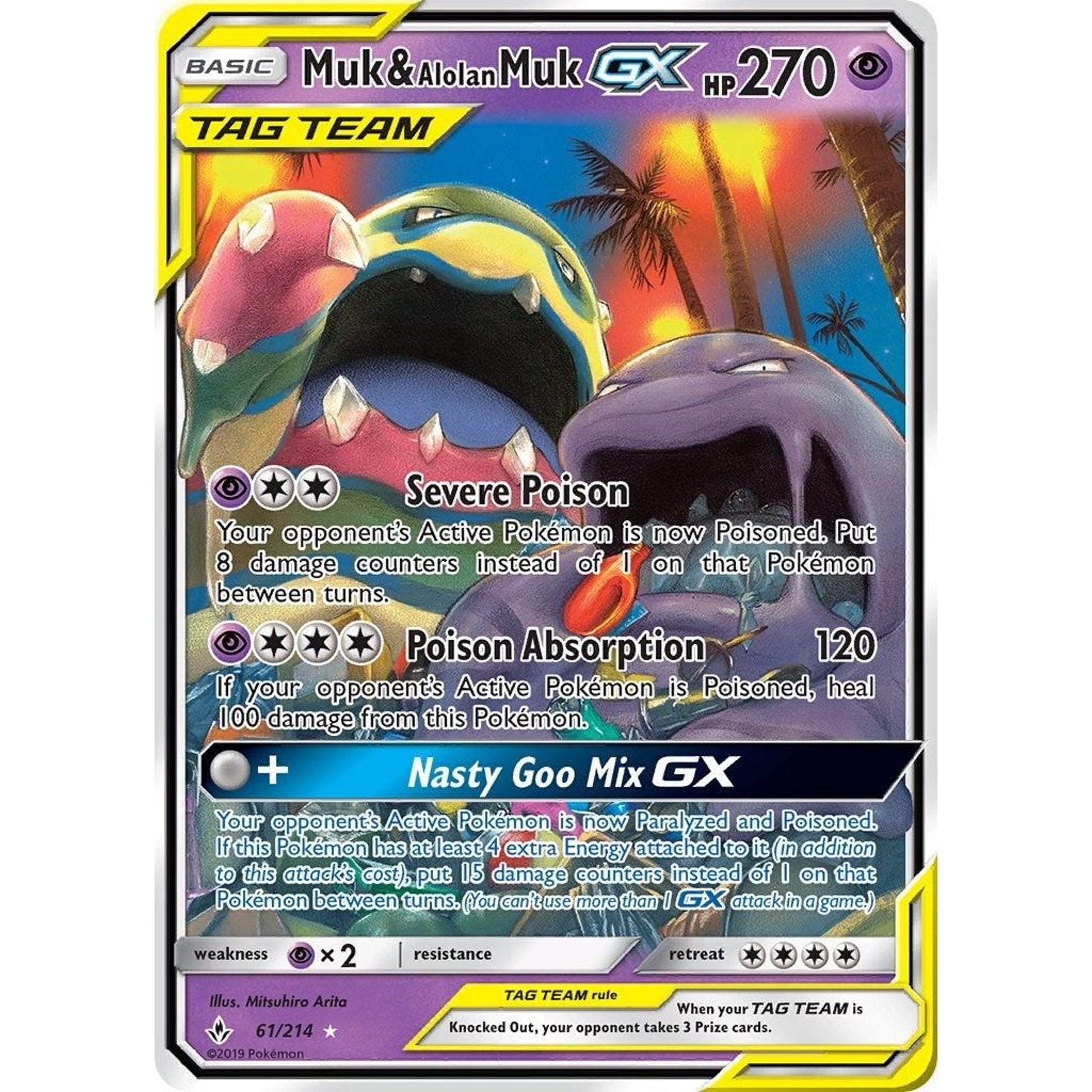 Image for Muk & Alolan Muk GX (61/214) (SM10) - Pokemon