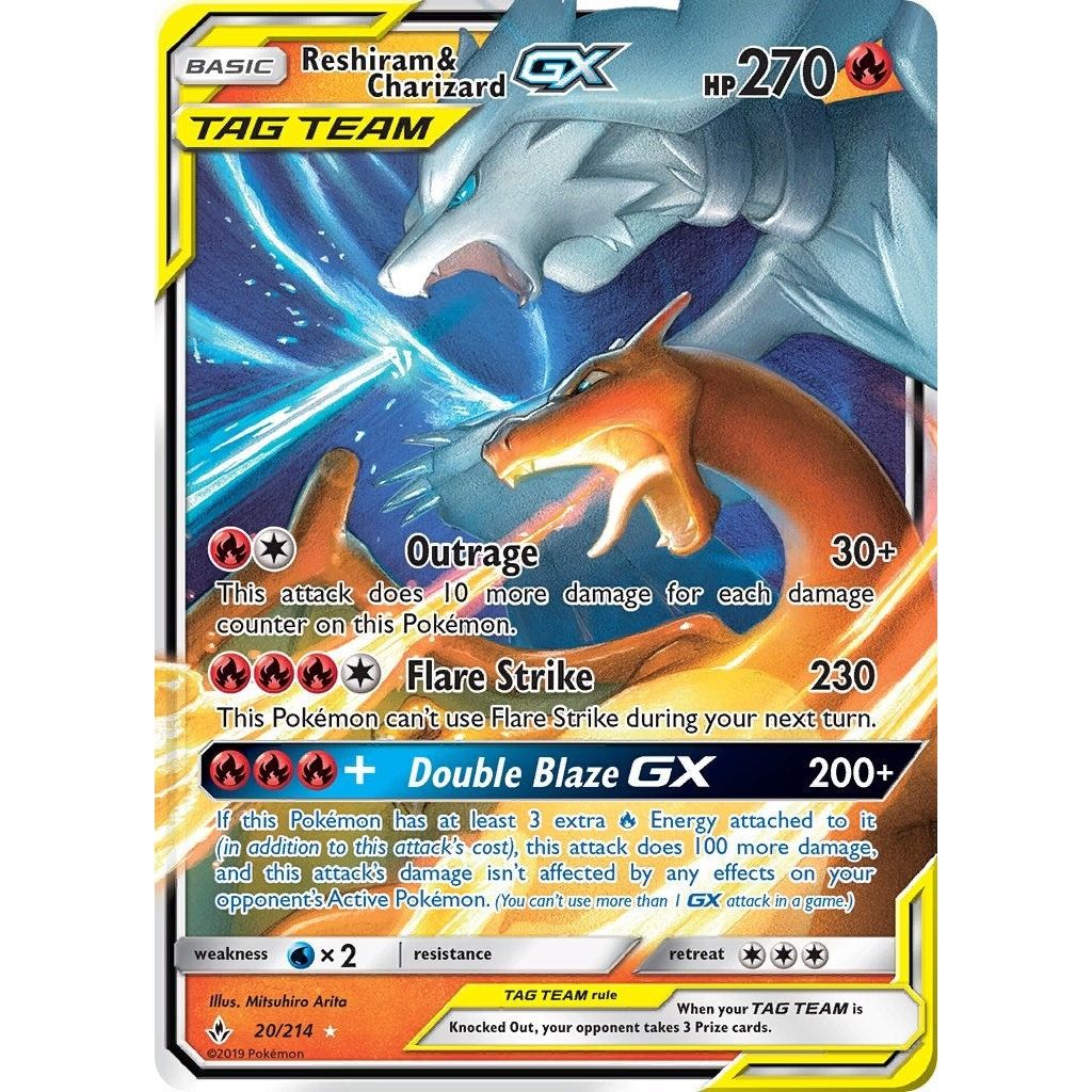 Image for Reshiram & Charizard GX (20/214) (SM10) - Pokemon