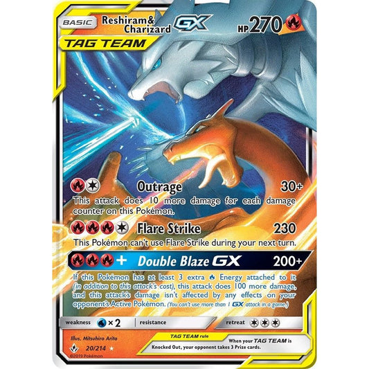 Image for Reshiram & Charizard GX (20/214) (SM10) - Pokemon