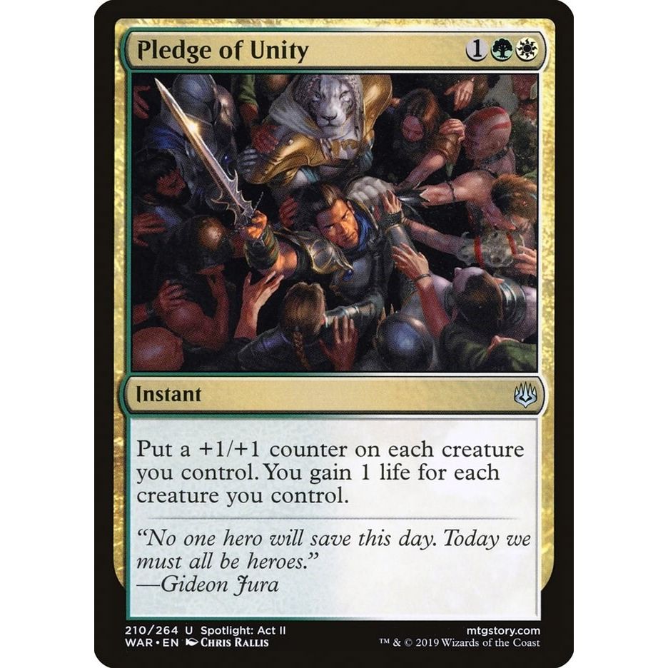 Image for Pledge of Unity (210) (WAR) - Magic: The Gathering