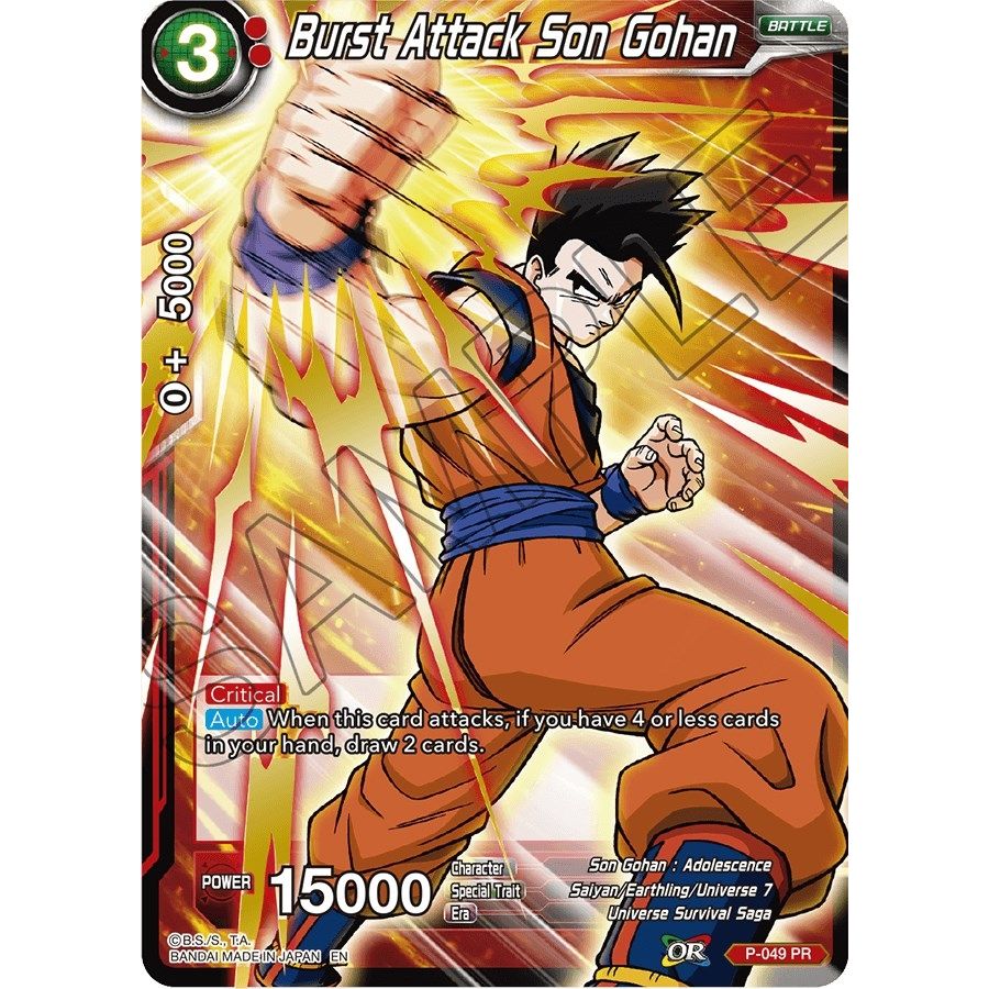 Image for Burst Attack Son Gohan (Alternate Art) (P-049) (DBS-EB06) - Dragon Ball Super: Masters