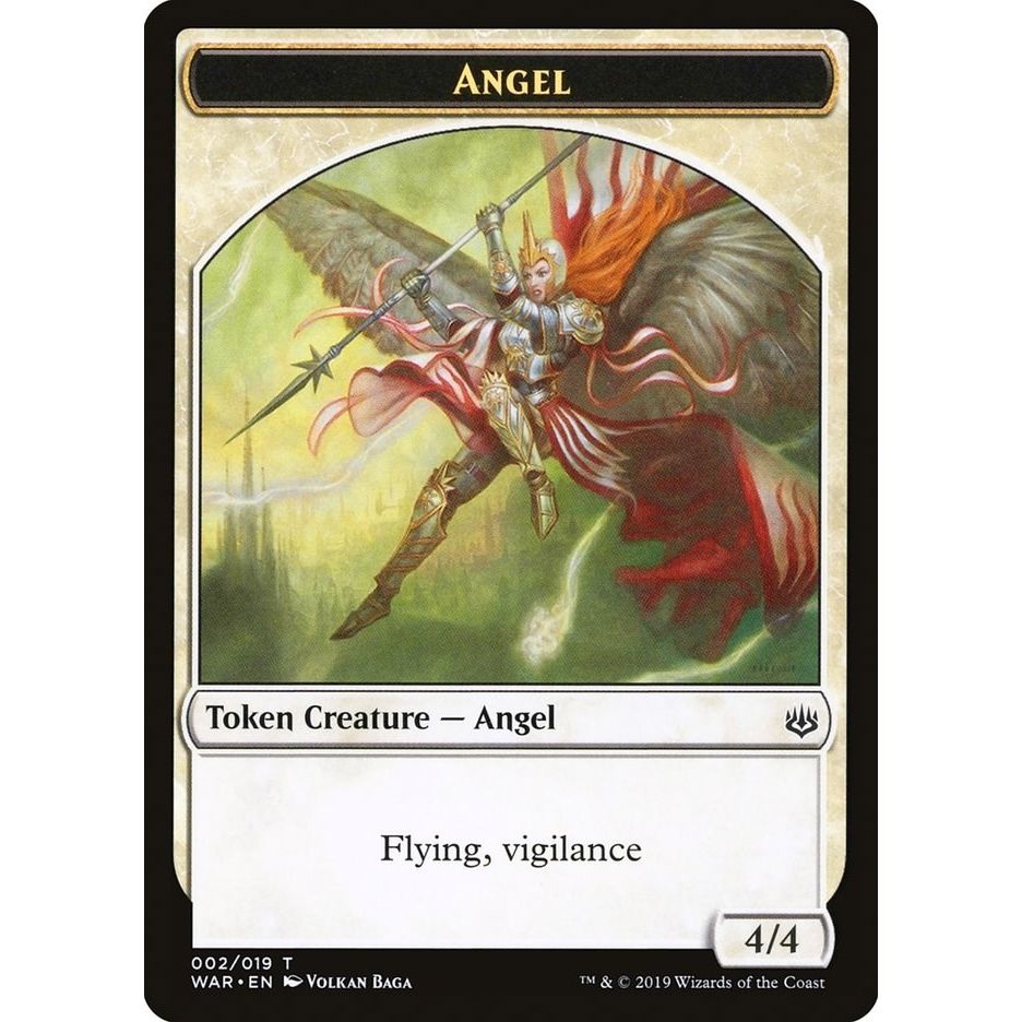 Image for Angel Token (2) (WAR) - Magic: The Gathering