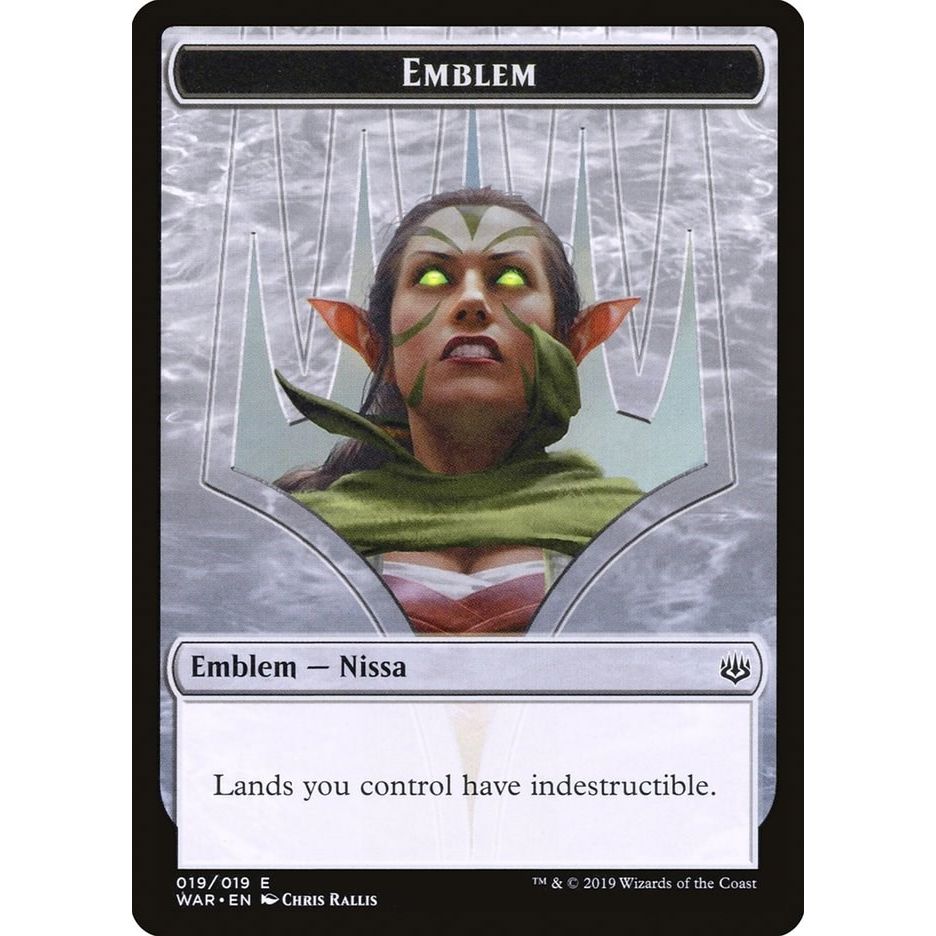 Image for Emblem - Nissa, Who Shakes the World (19) (WAR) - Magic: The Gathering