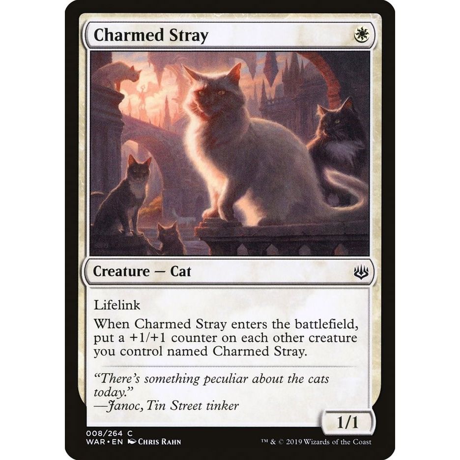 Image for Charmed Stray (8) (WAR) - Magic: The Gathering