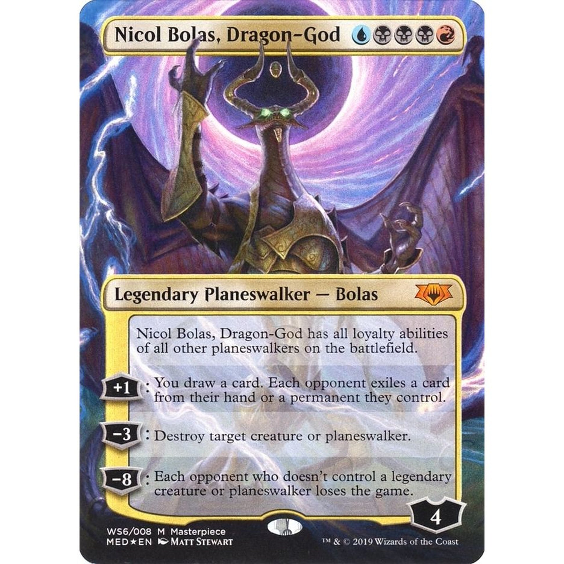 Image for Nicol Bolas, Dragon-God (WS6) (MED3) - Magic: The Gathering