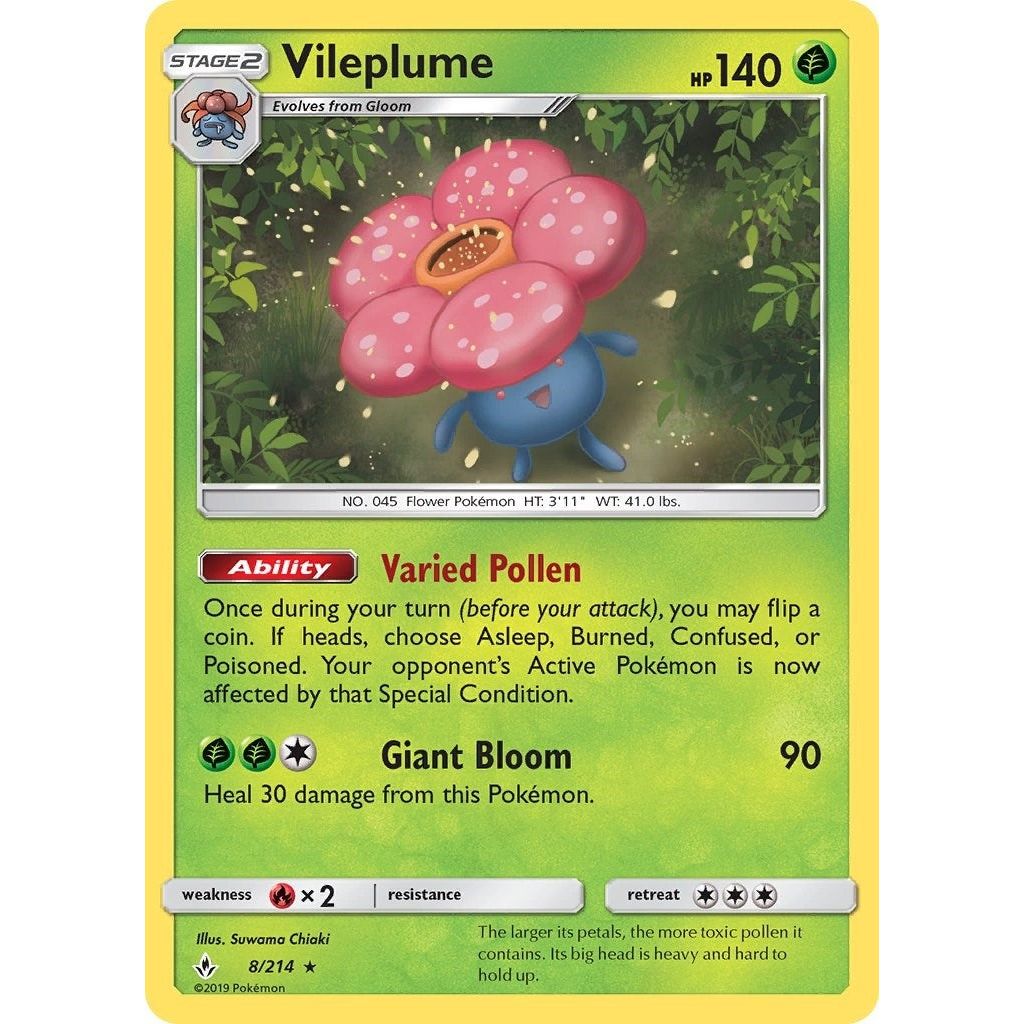 Image for Vileplume (8/214) (SM10) - Pokemon