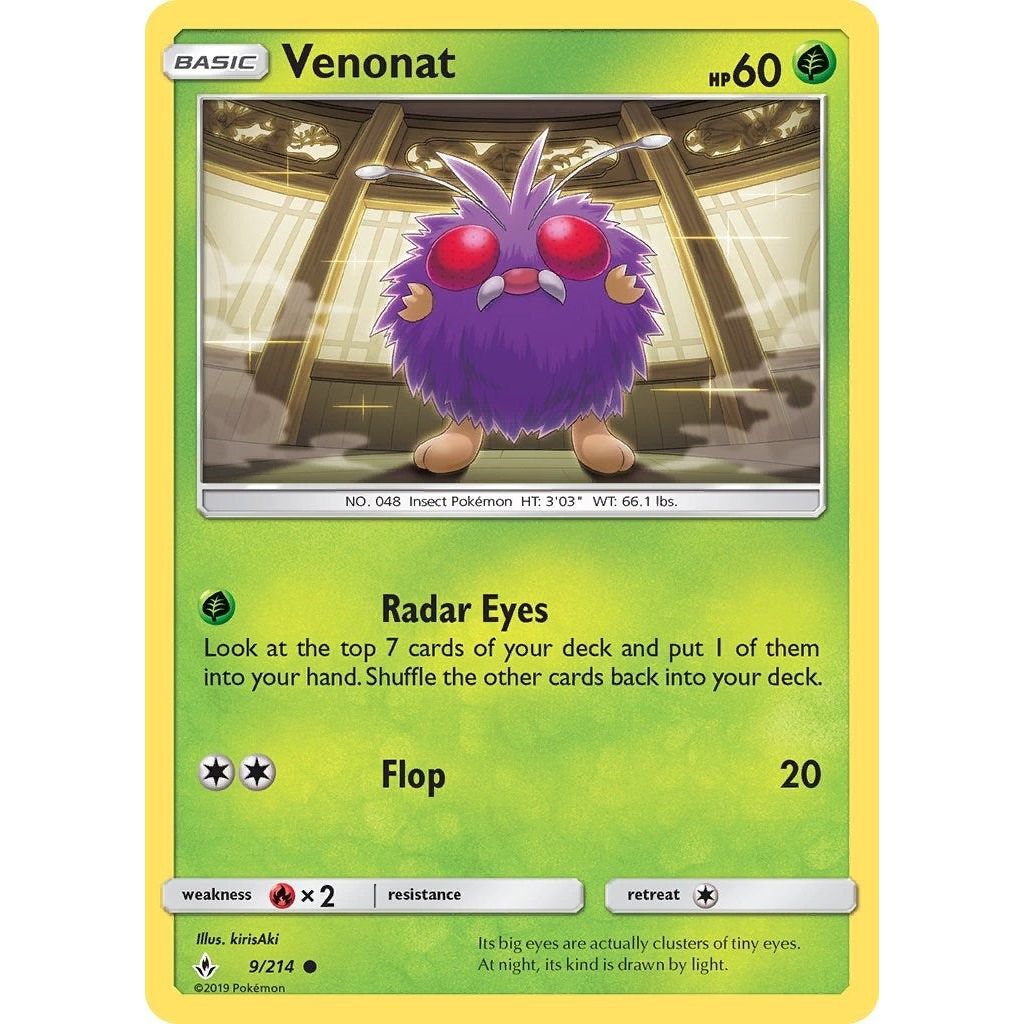 Image for Venonat (9) (9/214) (SM10) - Pokemon