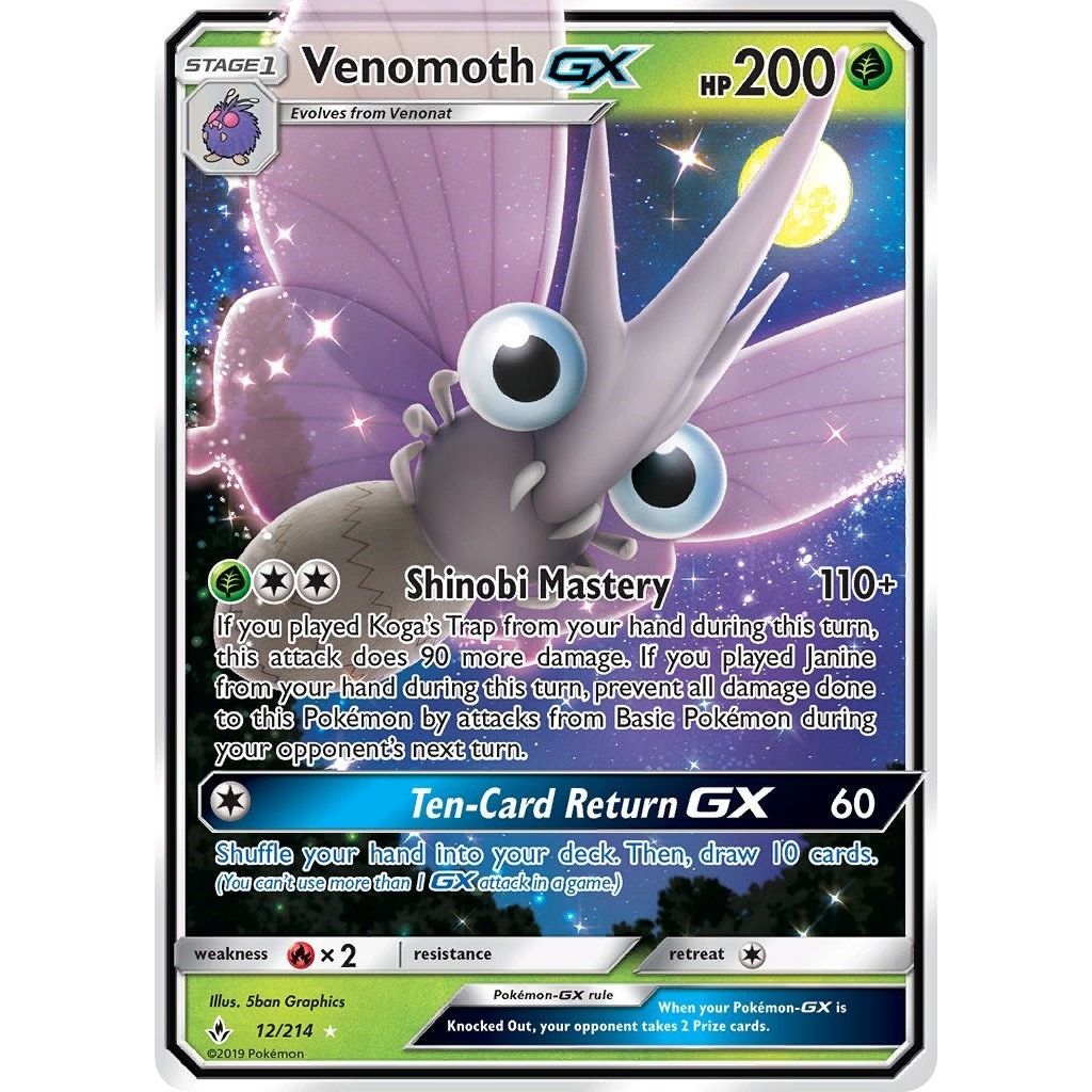 Image for Venomoth GX (12/214) (SM10) - Pokemon