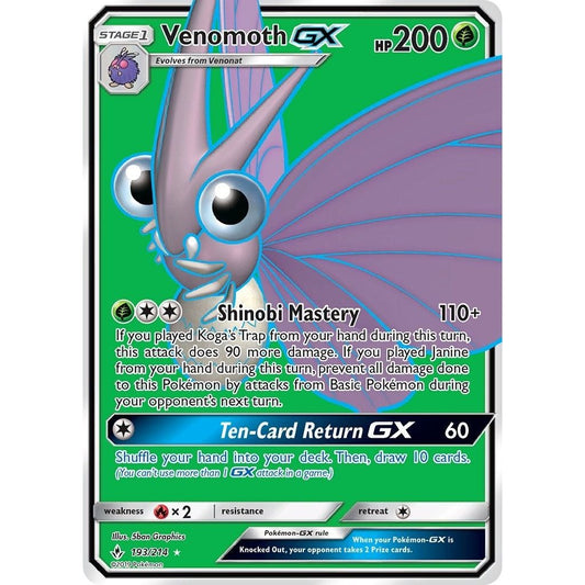 Image for Venomoth GX (Full Art) (193/214) (SM10) - Pokemon