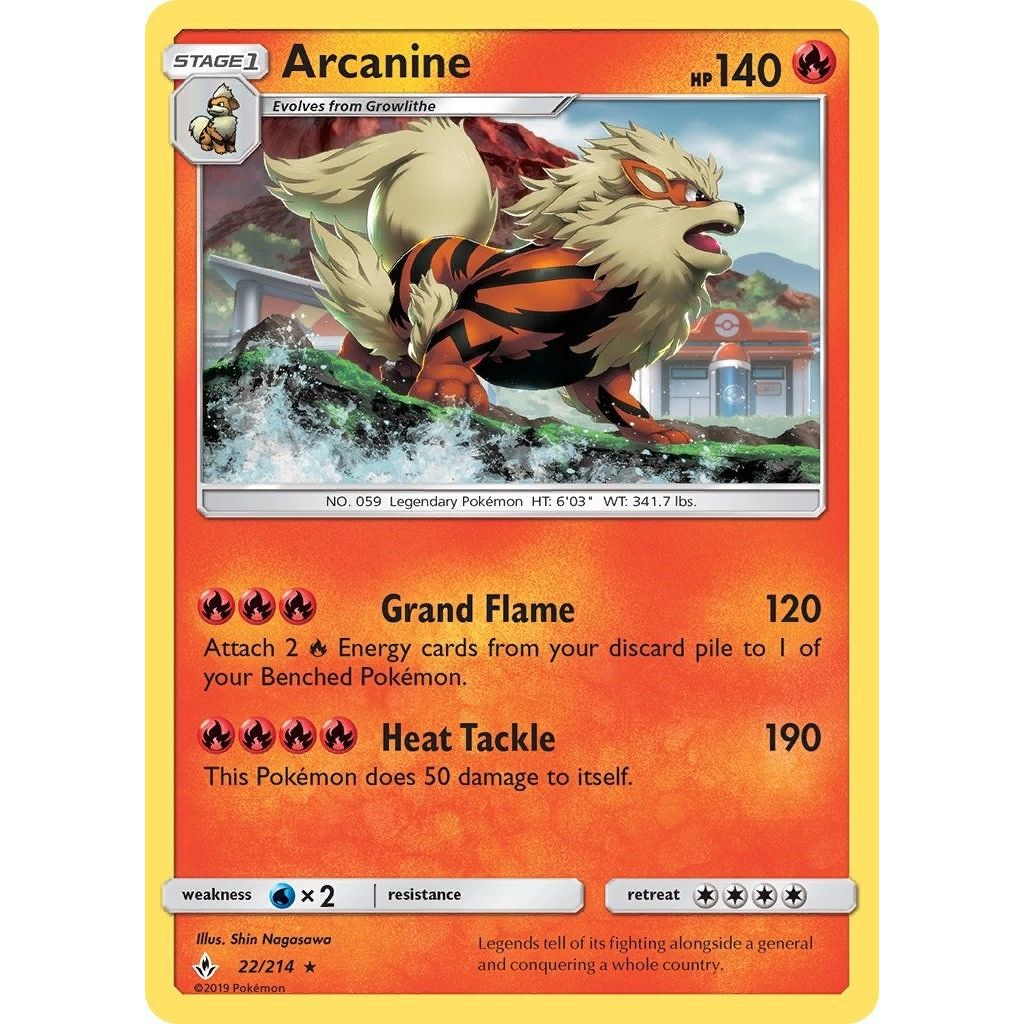 Image for Arcanine (22/214) (SM10) - Pokemon